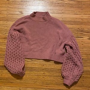 Forever 21 dark pink cropped sweater